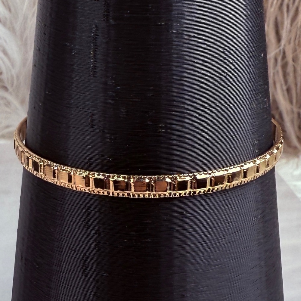 Goldtone Stackable Cuff Bracelet - image 2